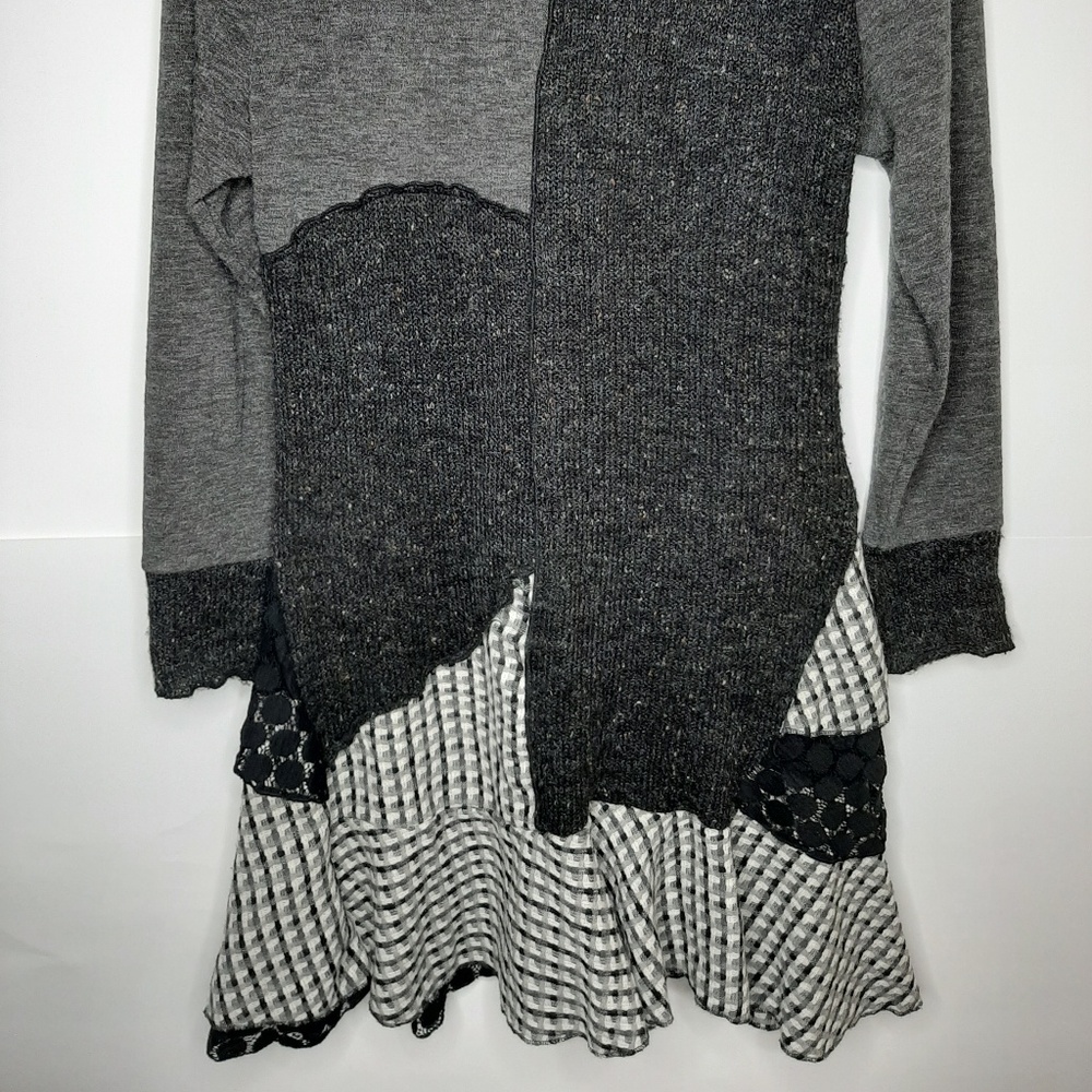 Papillon patchwork sweater dress size L - Picture 6 of 8
